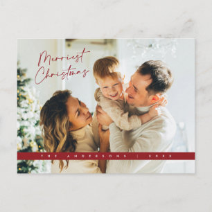Samtida julhälsning, familjefoto vykort