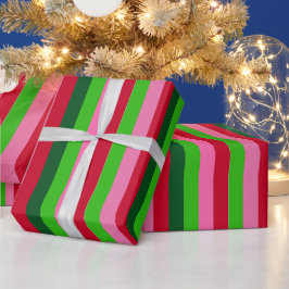 Samtida julstripor i färg presentpapper