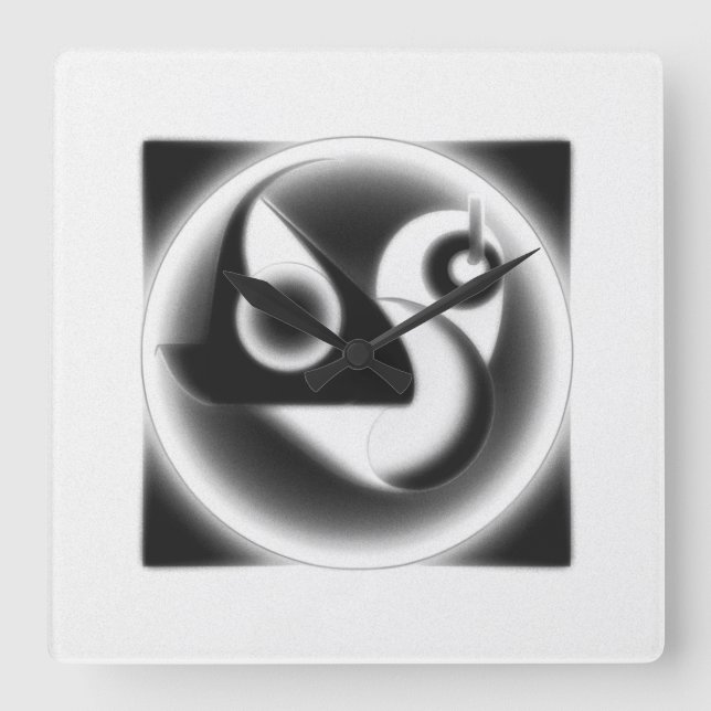 Samtida konst fyrkantig klocka (Framsida)