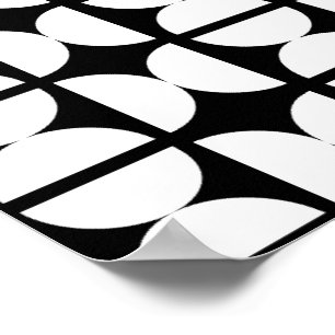 Samtida Mid-Century Modern Geometrisk Poster