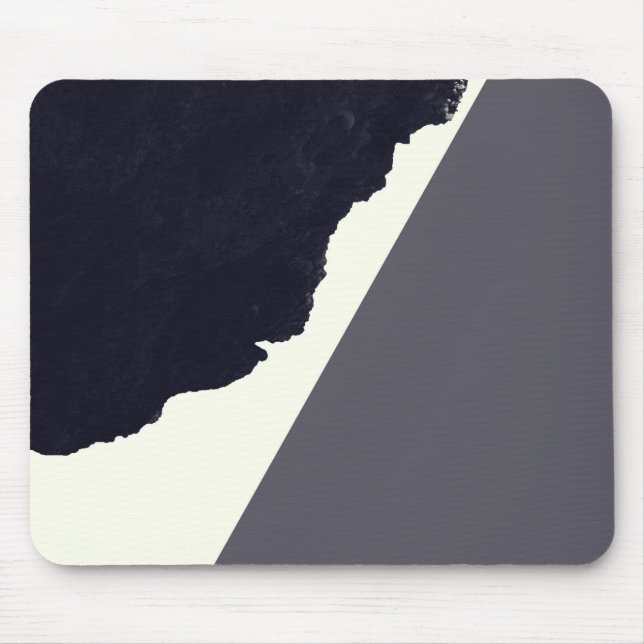 Samtida Minimalistic svartvit konst Musmatta (Framsidan)