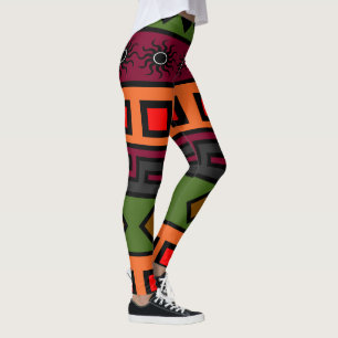 Samtida modern konst afrikanskt mönster leggings