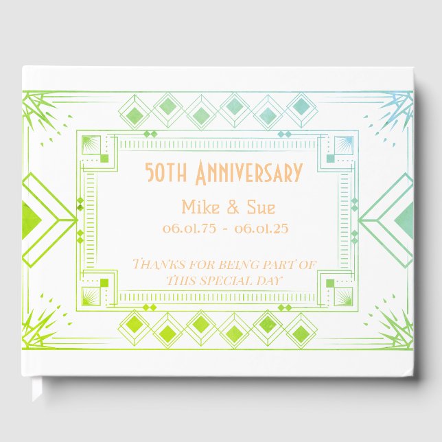 Samtida Personlig Bröllopsdag Gästbok (Framsida)