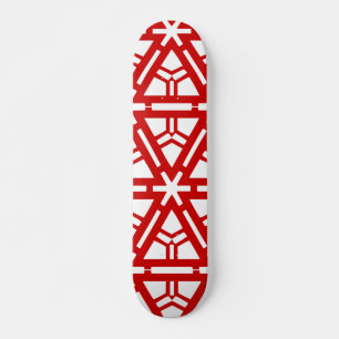 Samtida röd konst old school skateboard bräda 18 cm