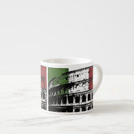 Samtida romersk ColiseumSilhouette Espressomugg