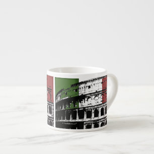 Samtida romersk ColiseumSilhouette Espressomugg