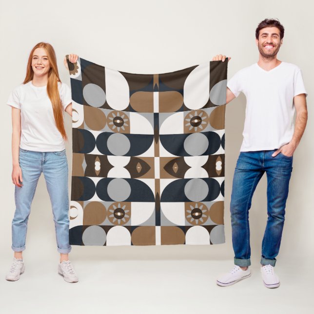 Samtida Rustik Boho  Fleecefilt (På plats)