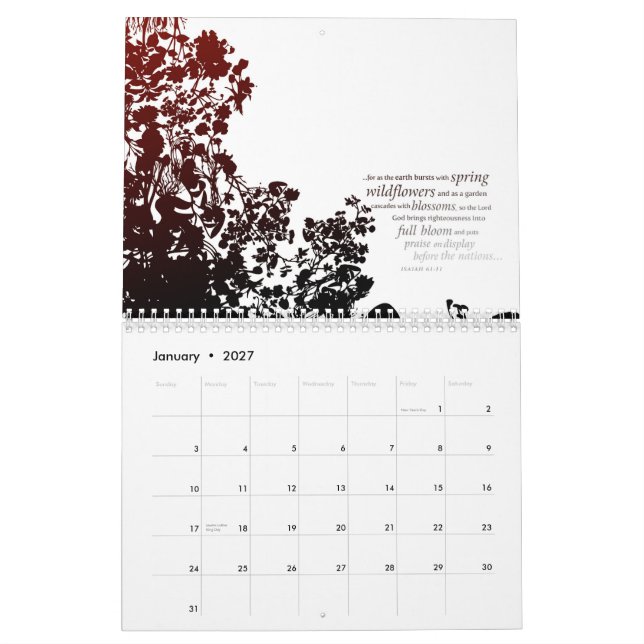 Samtida Scripturekonstkalender Kalender (Jan 2027)