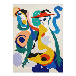 Samtida surrealism Färgrik geometrisk finkonst Fototryck