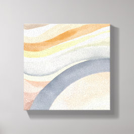 Samtida vågor | Neutral modern akvarell Canvastryck