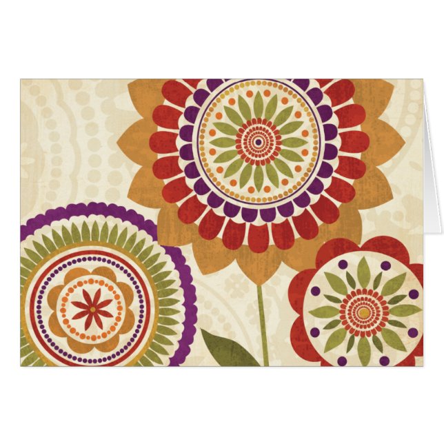 Samtidaa nedgångblommor hälsningskort (Framsidan Horizontal)