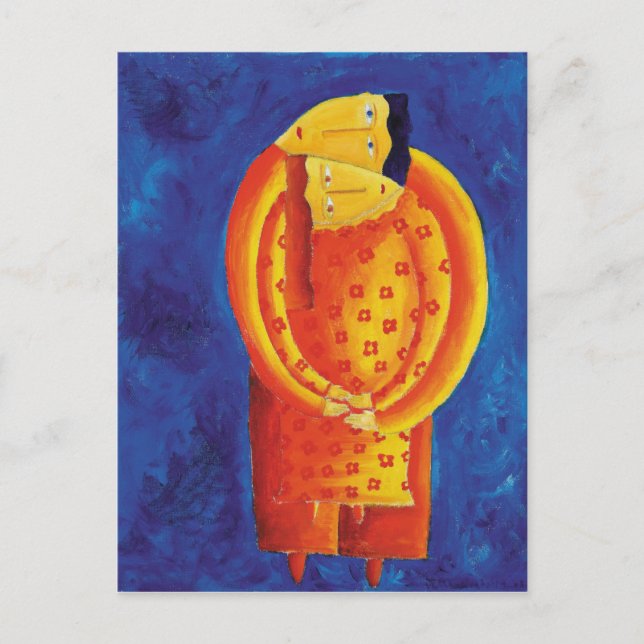 Samtidig Contemporary Art Akrylmålning Vykort (Framsida)