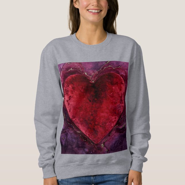 Samtidig Känsla – Romantisk Kärlekshjärta  T Shirt (Framsida)