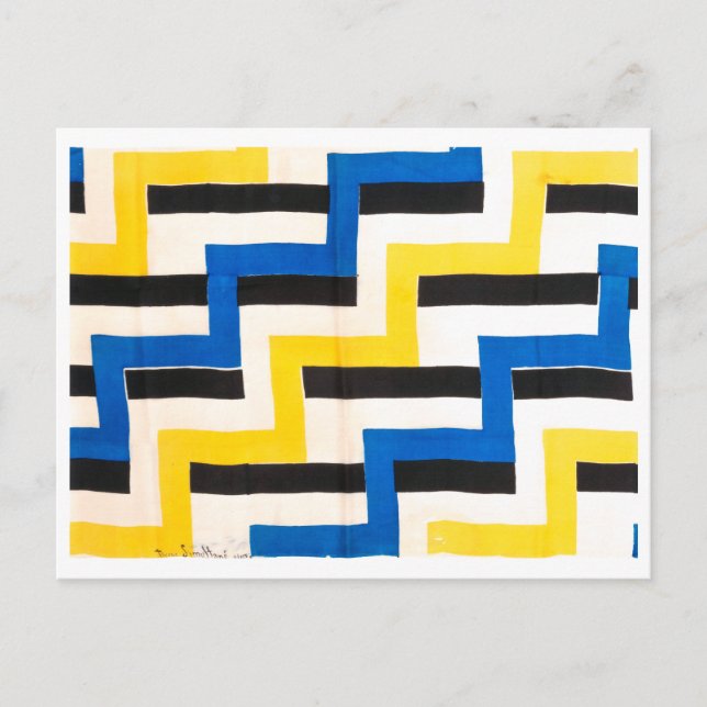 Samtidig tyg | Sonia Delaunay | Vykort (Framsida)