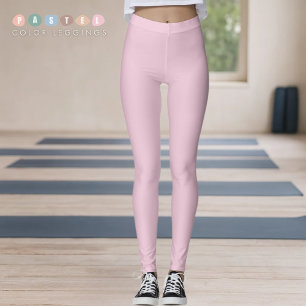Samtidigt mjukt ljus pastell orkidé rosa färg leggings