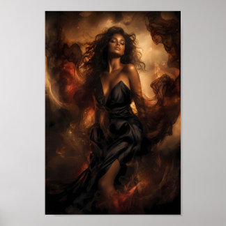 Samtidskonst Poster i Velvet Ember Midnight Dreams