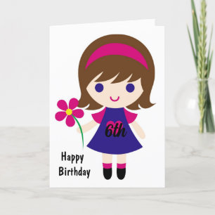 SAMTLIGA * 6 ÅRS OLDS * BIRTHDAY-KORT KORT