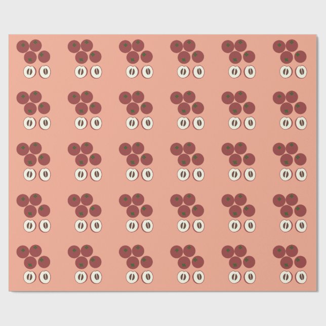 Samtpapper med sammetsäpple presentpapper (Platt)