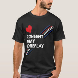 Samtycke är mitt mörka läder för förspelet tee shirt