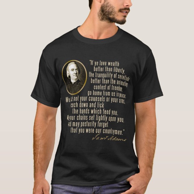 Samuel Adams citationstecken T-shirt (Framsida)