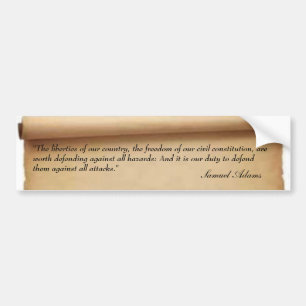 Samuel Adams citationsteckenbildekal Bildekal