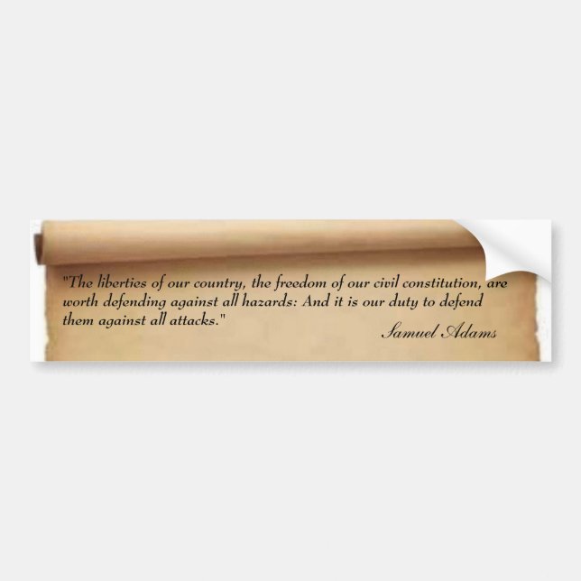 Samuel Adams citationsteckenbildekal Bildekal (Framsidan)