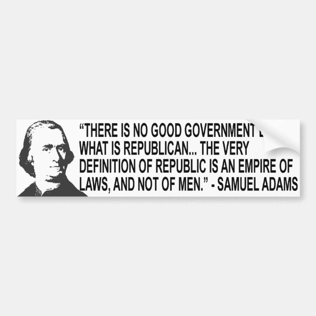 Samuel Adams citationsteckenbildekal Bildekal (Framsidan)