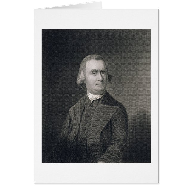 Samuel Adams, graverad av G.F. Storm (fl.c.1834) a Hälsningskort (Framsidan)