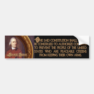 Samuel Adams medborgare och ärmar Bildekal