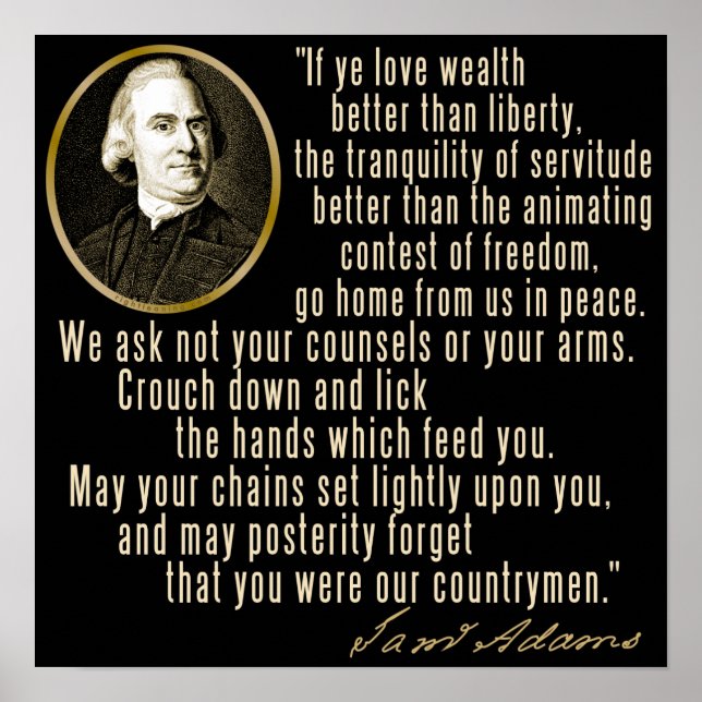 Samuel Adams Quote Poster (Framsidan)