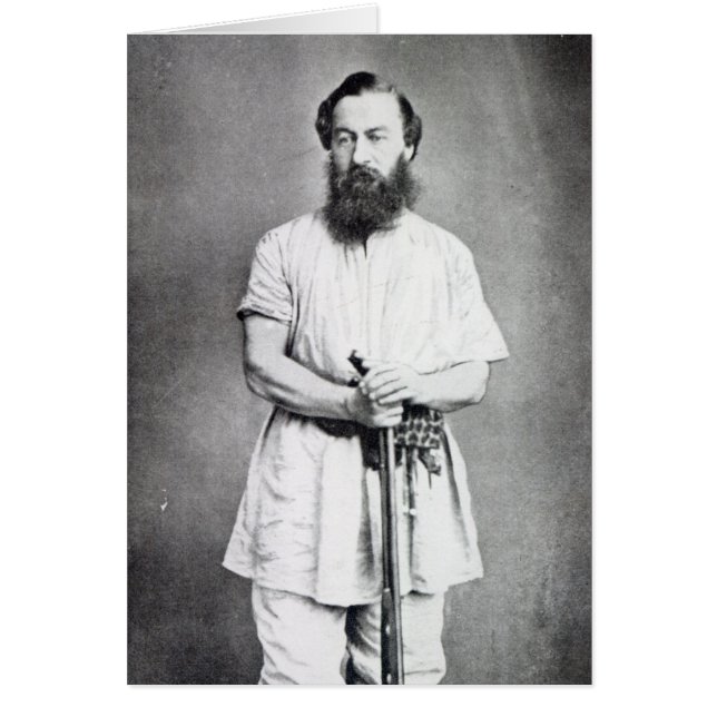 Samuel Baker, 1865 Hälsningskort (Framsidan)