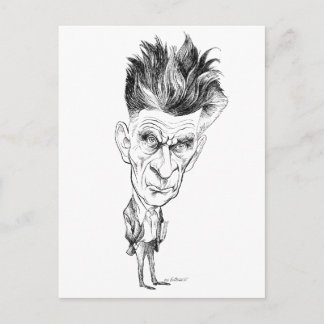 Samuel Beckett Caricature av Edmund S Valtman Vykort