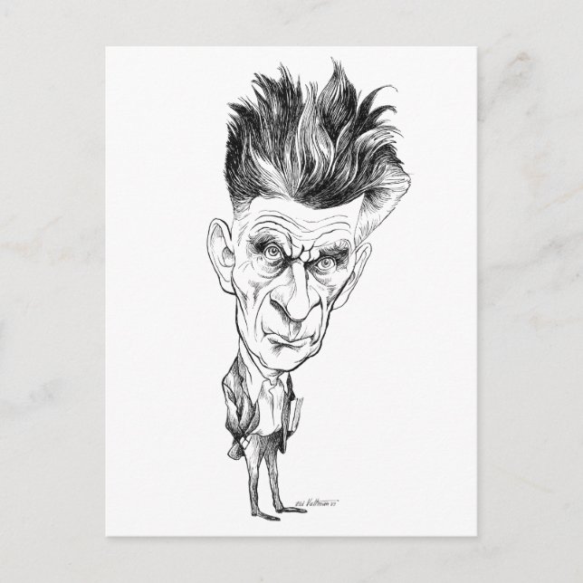 Samuel Beckett Caricature av Edmund S Valtman Vykort (Framsida)