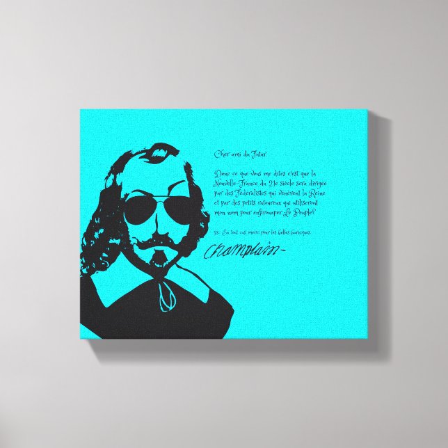 Samuel Chamblank Hipster texte du future+lunettes Canvastryck (Framsida)