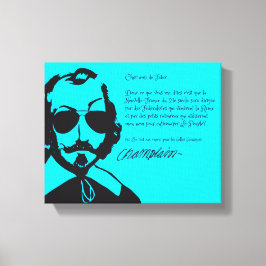 Samuel Chamblank Hipster texte du future+lunettes Canvastryck