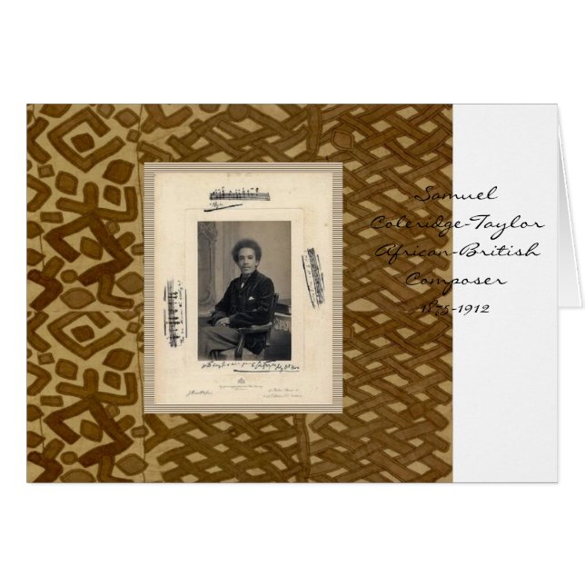 Samuel Coleridge-Taylor Hälsningskort (Framsidan Horizontal)