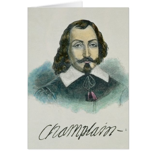 Samuel de Champlain Hälsningskort (Framsidan)