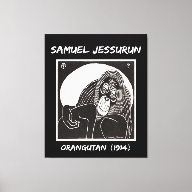 Samuel Jessurun Orangutan (1914) Canvastryck (Framsida)