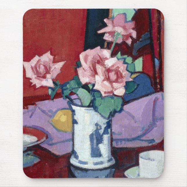 Samuel John Peploe Rosa ros, kinesiska Vas Musmatta (Framsidan)