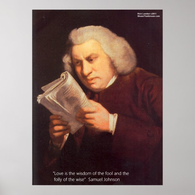 Samuel Johnson Kärlek är visdom Affischer (Framsidan)