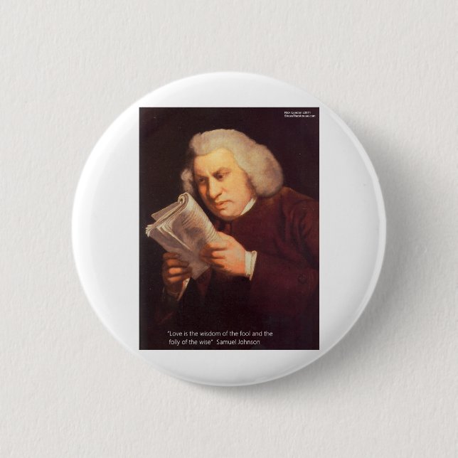 Samuel Johnson Kärlek Är Visdom Presentkort Etc Knapp (Framsida)