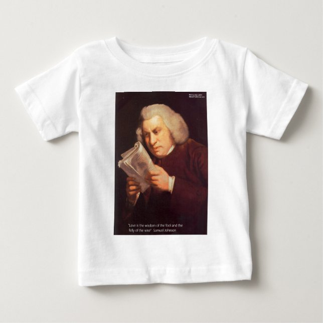 Samuel Johnson Kärlek är vishet presentkort Etc Tee Shirt (Framsida)