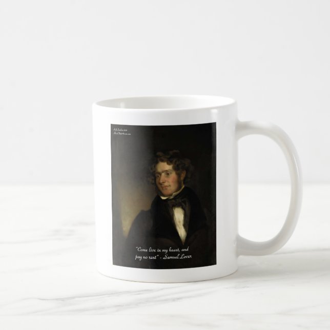 Samuel Lover "Hjärtat utan hyra" Kärlekspresenter Kaffemugg (Höger)
