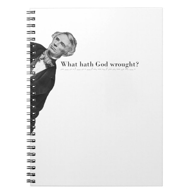 Samuel Morse - budskapet som ekar Anteckningsbok (Framsidan)