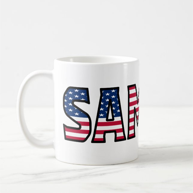 Samuel Name Vorname USA styled Tasse Kaffeetasse Kaffemugg (Vänster)