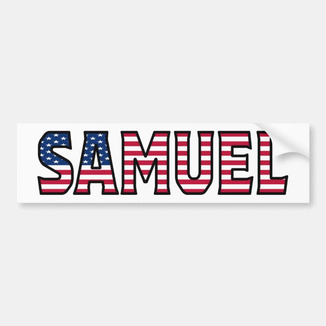 Samuel Namn Vorname USA Aufkleber Sticker Auto Bildekal (Framsidan)