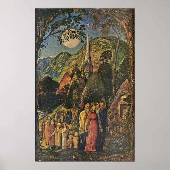Samuel Palmer - Efter kvällstjänsten Poster (Framsidan)