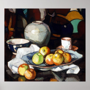 Samuel Peploe still Life-Apples och Burk Poster