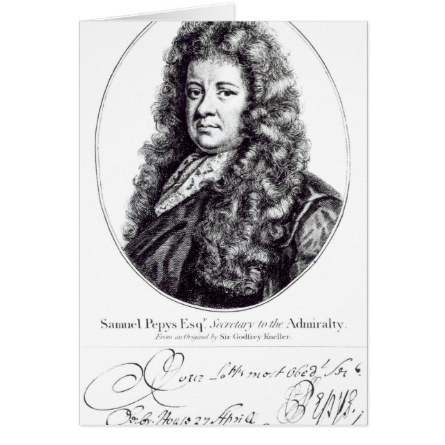 Samuel Pepys Hälsningskort (Framsidan)