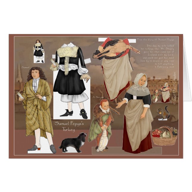 Samuel Pepys Turkiet Hälsningskort (Framsidan Horizontal)